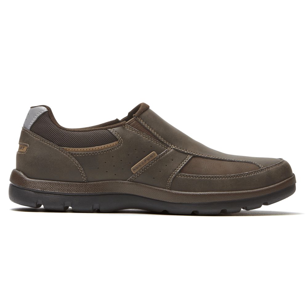 Rockport Canada Get Your Kicks Slip-On - Mens Walking Shoes Brown (QKI910287)